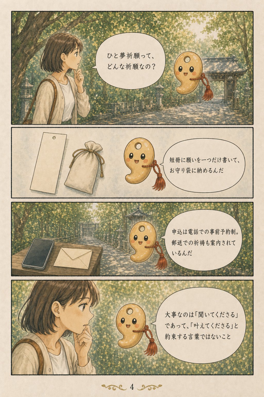 堀越神社のひと夢祈願とは — 一生に一度の願いと向き合う由緒 まんが解説 4ページ目