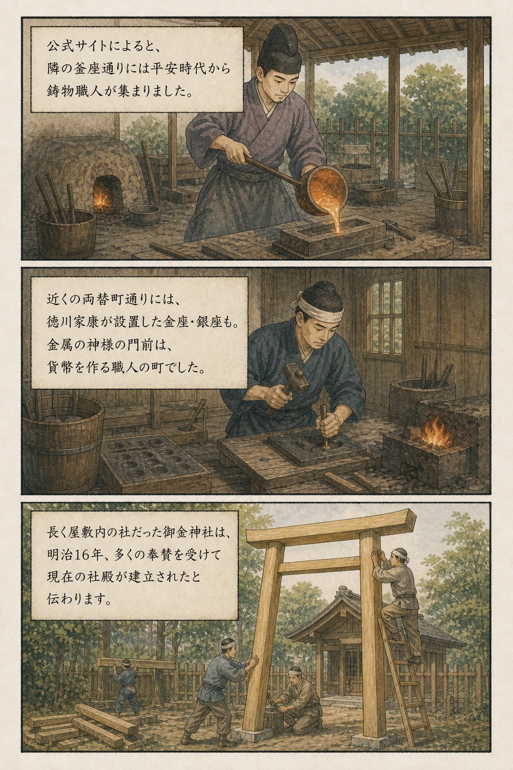 御金神社のお参りの仕方 — 読み方・黄金鳥居の由緒と「福財布」の公式情報 まんが解説 3ページ目