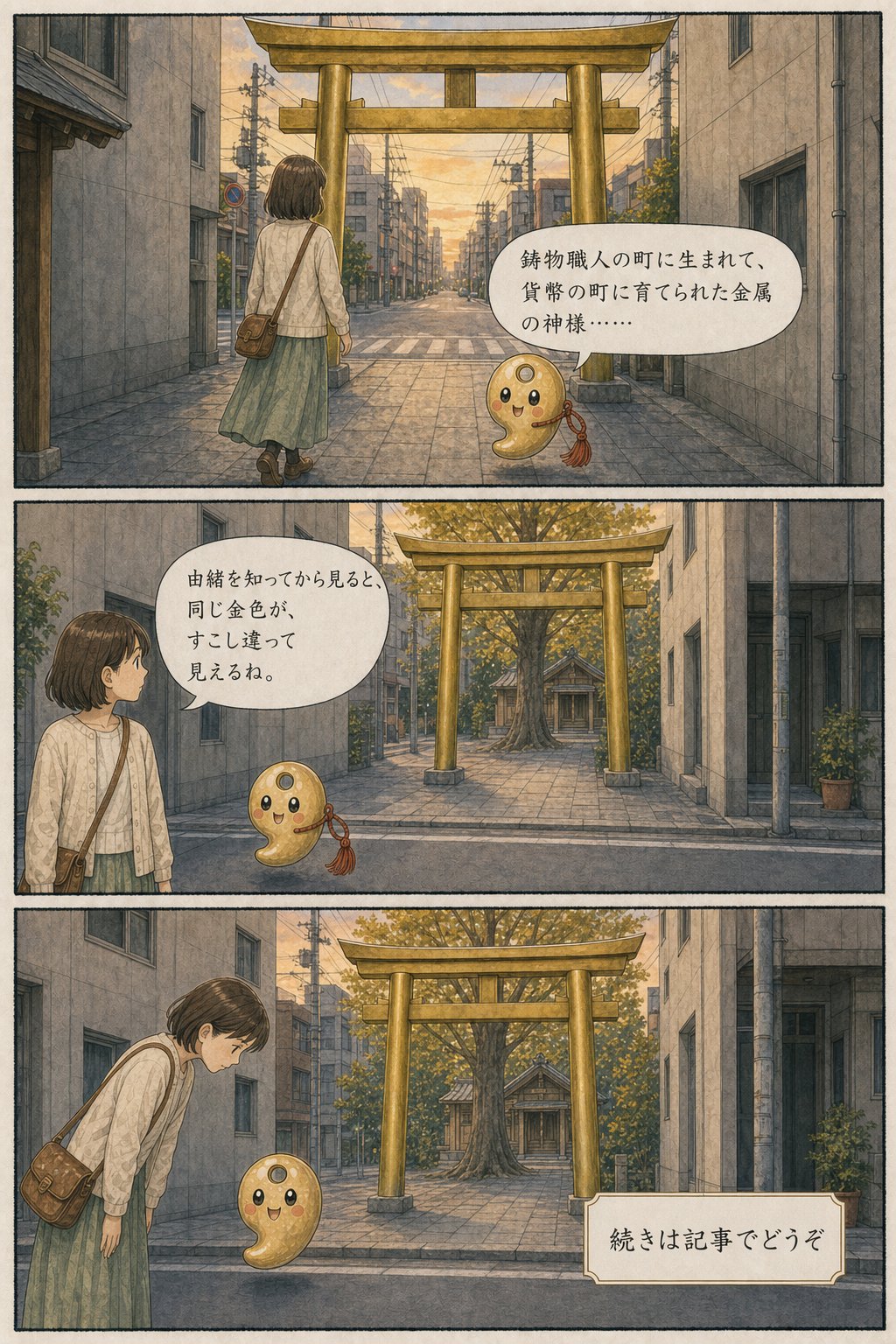 御金神社のお参りの仕方 — 読み方・黄金鳥居の由緒と「福財布」の公式情報 まんが解説 7ページ目