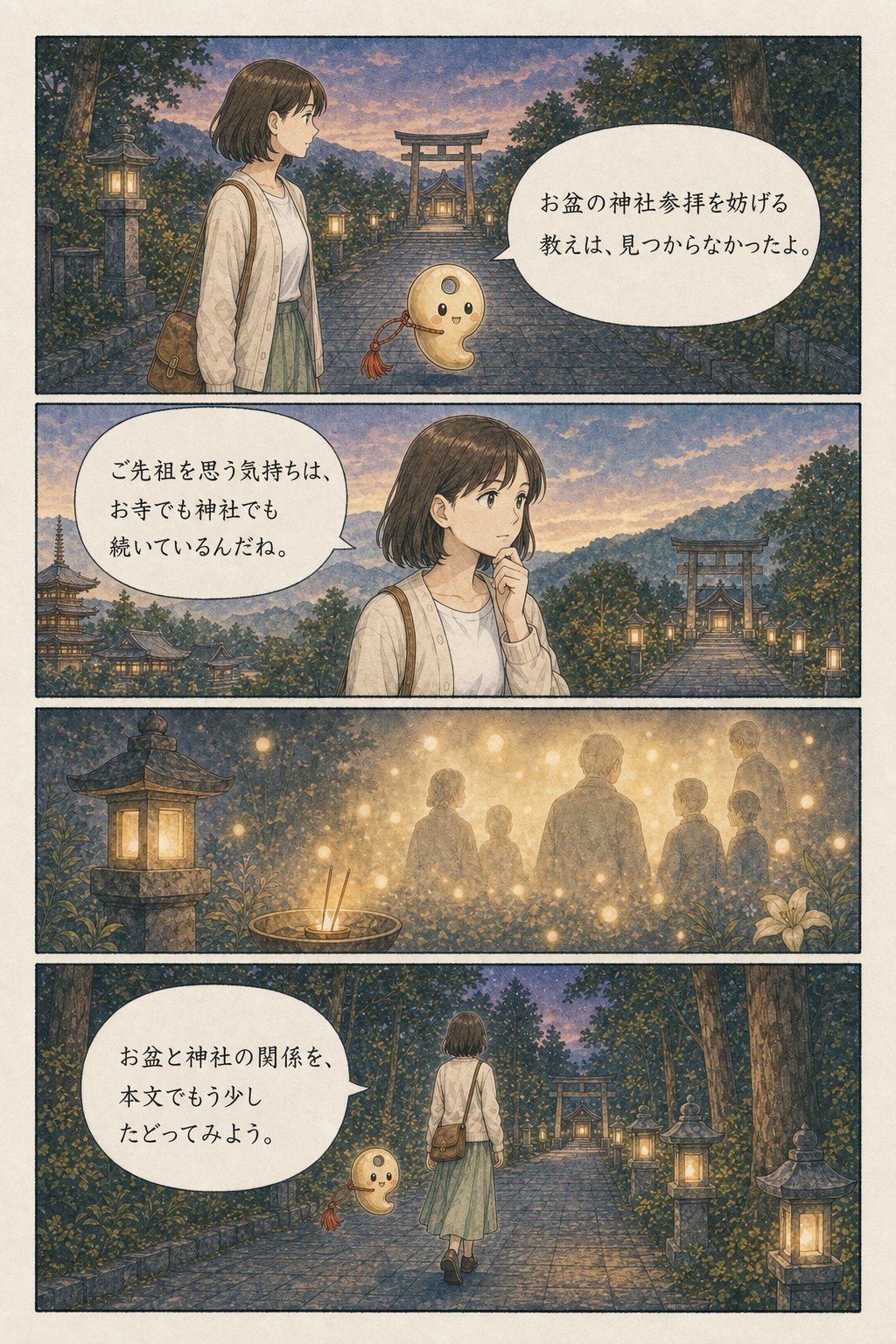 お盆に神社へ行ってはいけない？ — 結論、参拝して大丈夫です まんが解説 7ページ目