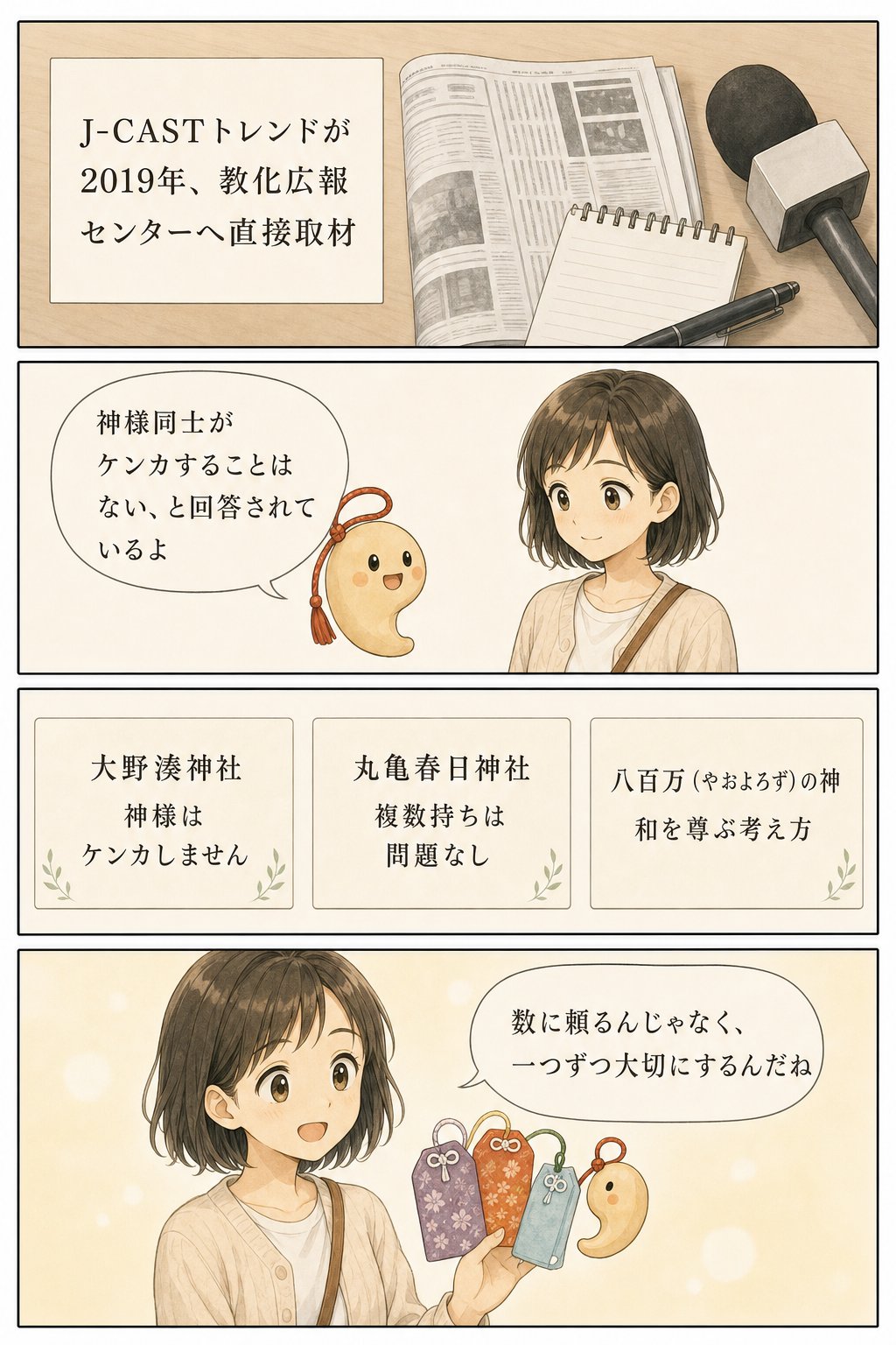お守りの扱い方 — 複数持ちは神様がケンカする？返納の時期も まんが解説 4ページ目