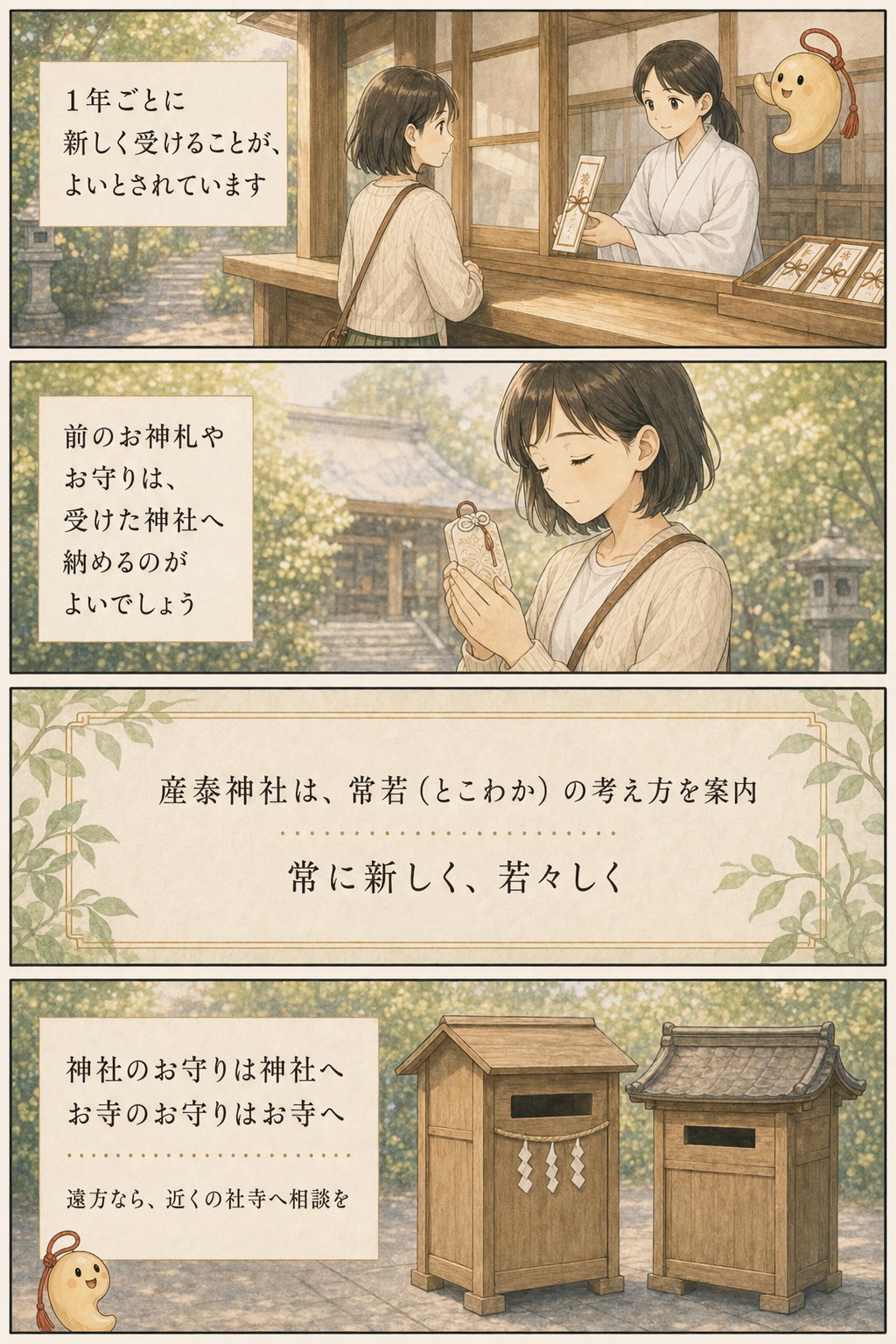 お守りの扱い方 — 複数持ちは神様がケンカする？返納の時期も まんが解説 5ページ目