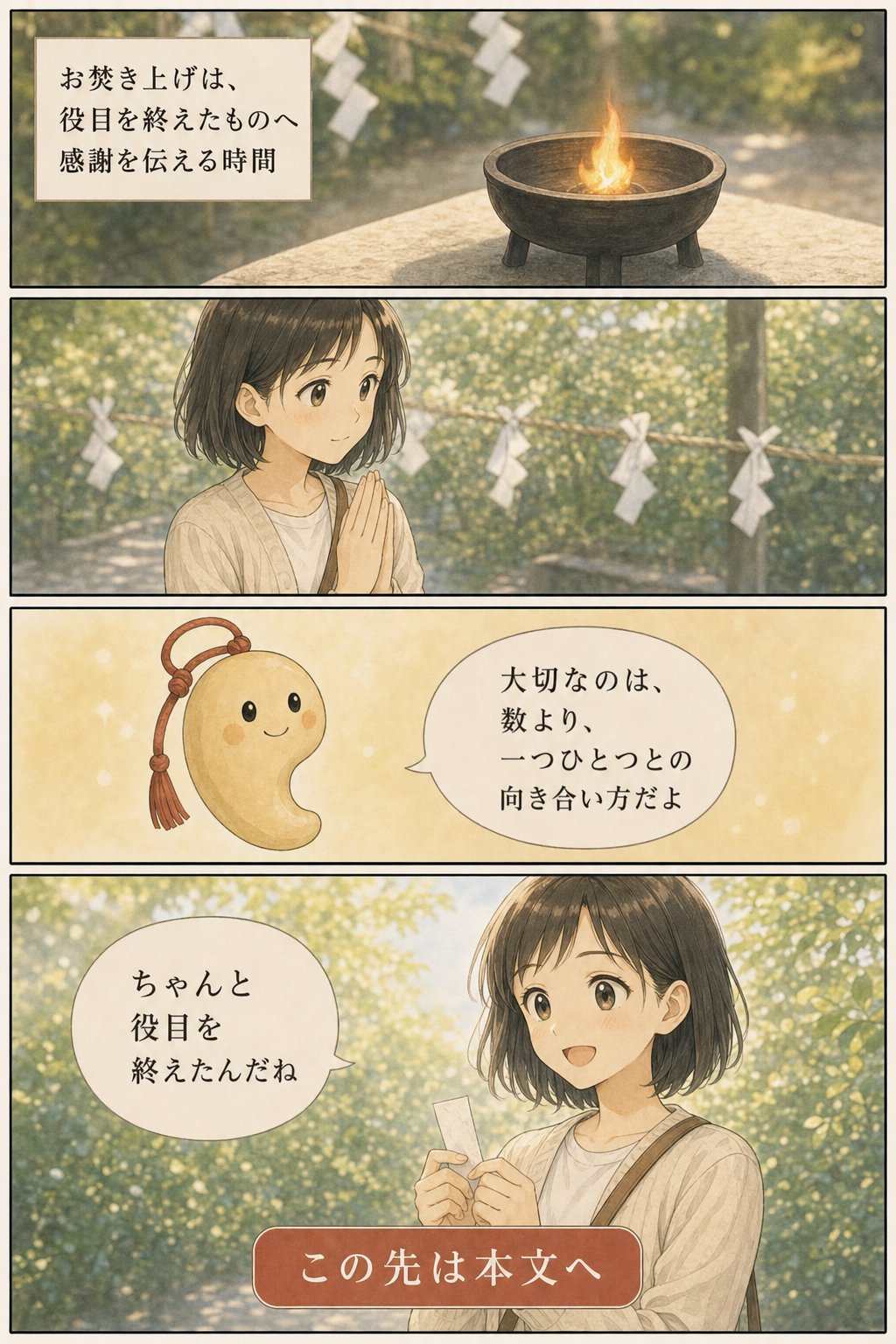 お守りの扱い方 — 複数持ちは神様がケンカする？返納の時期も まんが解説 7ページ目