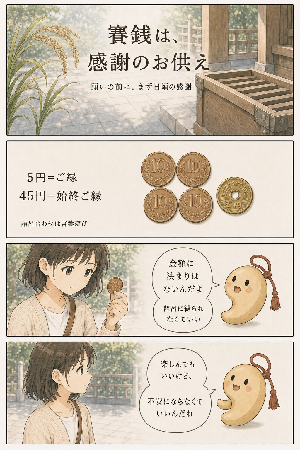 賽銭の意味と金額 — 「5円=ご縁」は本当か まんが解説 3ページ目