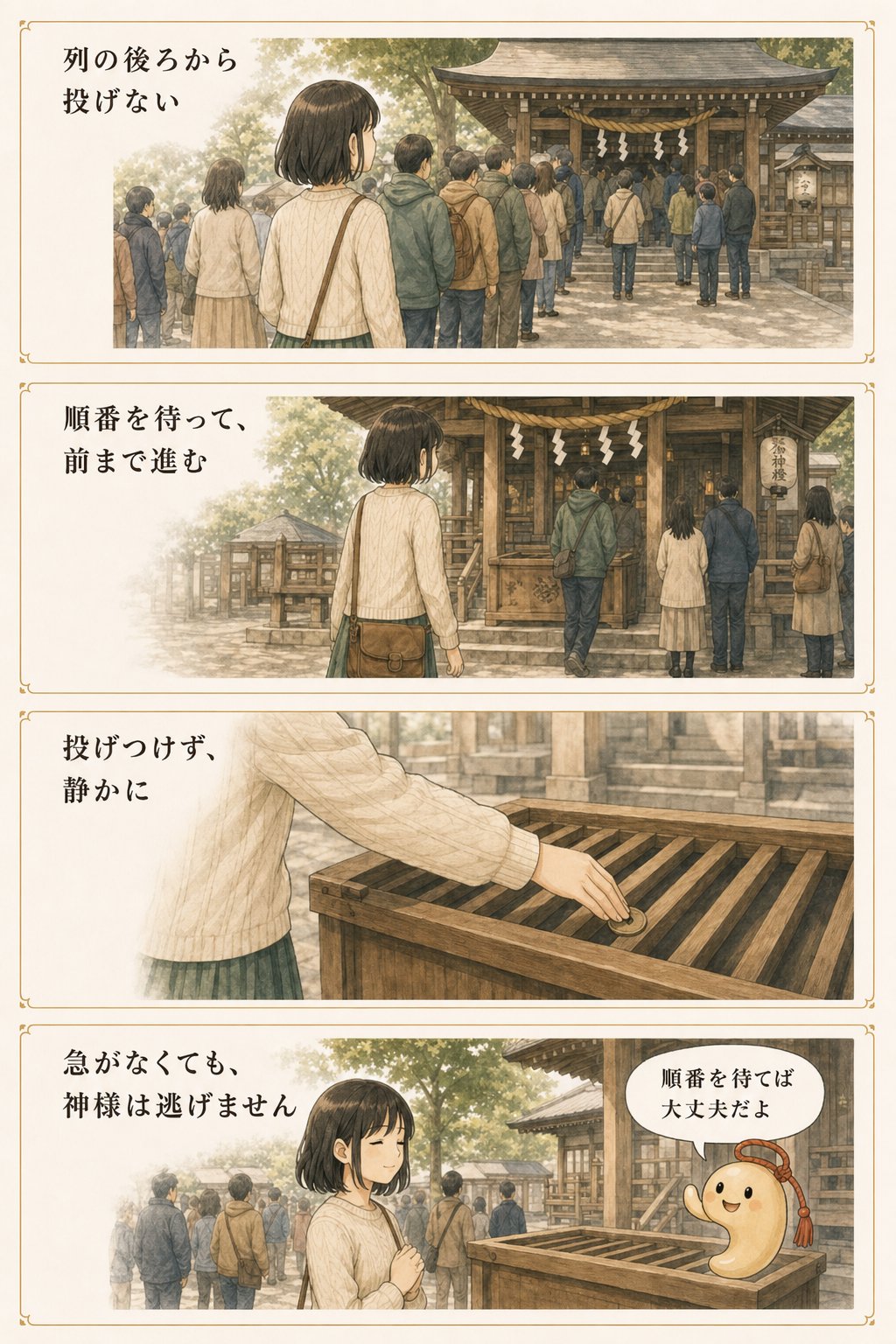 賽銭の意味と金額 — 「5円=ご縁」は本当か まんが解説 4ページ目