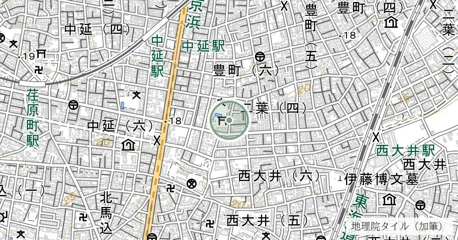 蛇窪神社（東京の白蛇様）の位置を示す地図