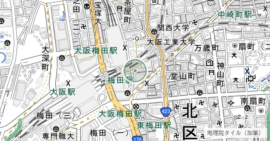 歯神社の位置を示す地図