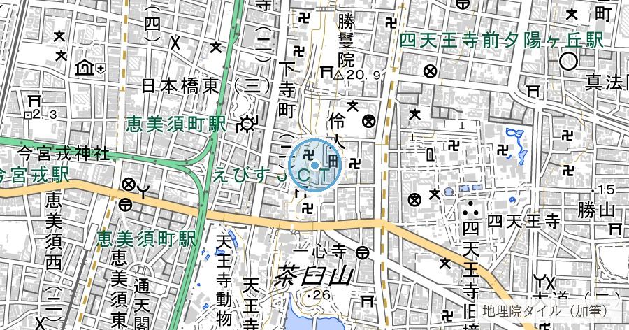 清水寺(新清水寺) 玉出の滝の位置を示す地図