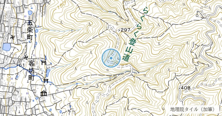 石切劔箭神社 水神社（御神水は未確認）の位置を示す地図