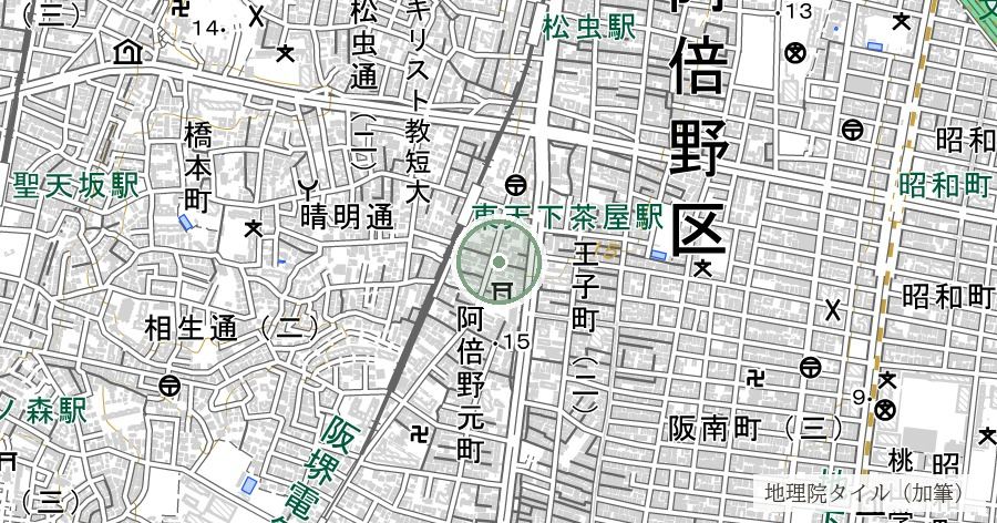 安倍晴明神社の位置を示す地図