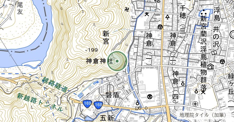 神倉神社（かみくらじんじゃ）の位置を示す地図