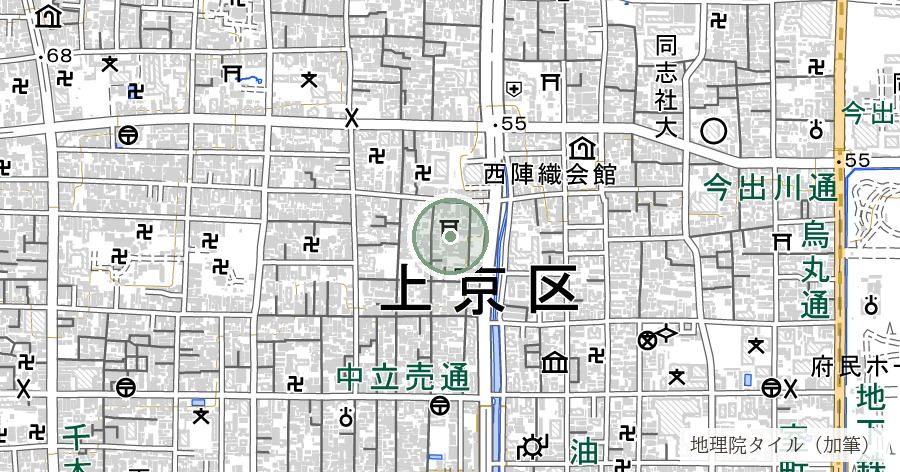 晴明神社(京都)の位置を示す地図