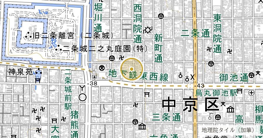 御金神社(みかねじんじゃ)の位置を示す地図