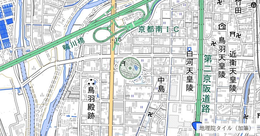 城南宮の位置を示す地図