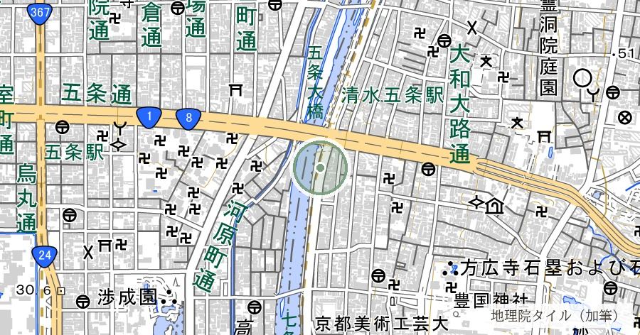 市比賣神社（女人厄除け・いちひめさん）の位置を示す地図